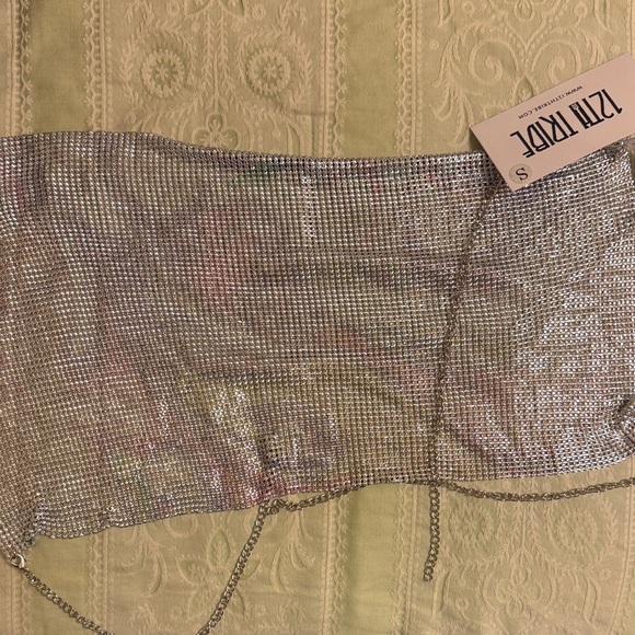 12th Tribe Rainbow Chainmail Halter Crop Top Small NWT Rave Festival Burning Man - Picture 4 of 4